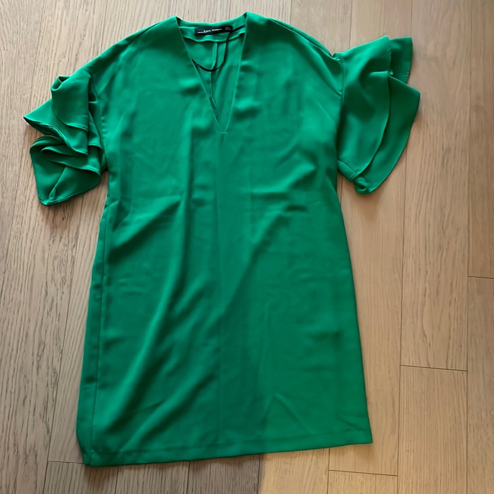 Zara Kelly Green Shift Dress